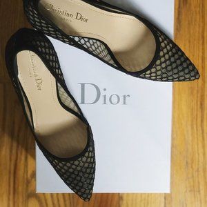 NWT CHRISTIAN DIOR Black Suede Pumps Size 10.5